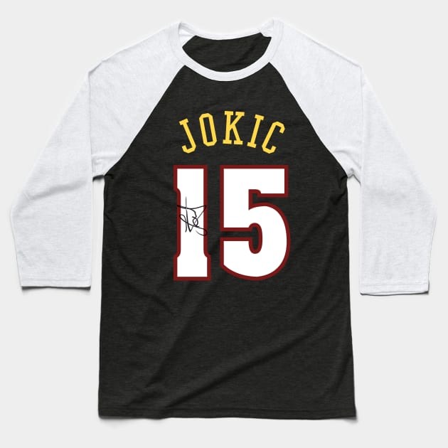 Jokic - signed Baseball T-Shirt by Buff Geeks Art